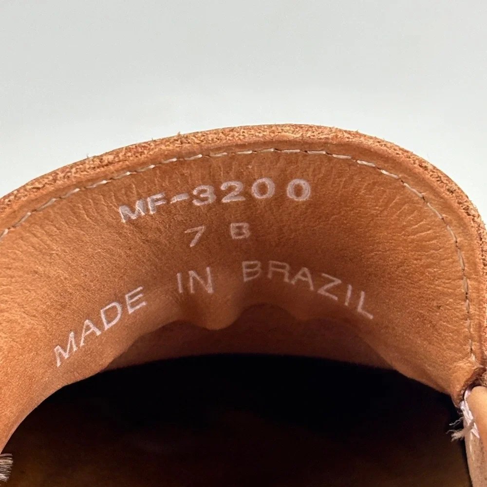 Mercanti Fiorentini MF-3200 Driving Loafers Womens 7B Tan Leather Brazil‎ Preppy